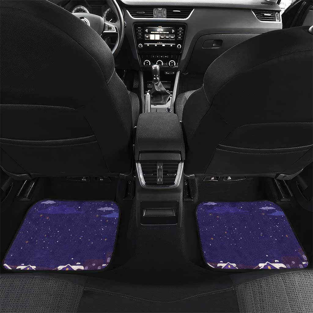 Italy Christmas Car Mats La Befana Flying Over Winter Night - Wonder Print Shop