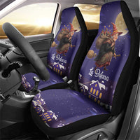 Italy Christmas Car Seat Cover La Befana Flying Over Winter Night - Wonder Print Shop