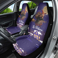 Italy Christmas Car Seat Cover La Befana Flying Over Winter Night - Wonder Print Shop