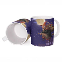 Italy Christmas Ceramic Mug La Befana Flying Over Winter Night - Wonder Print Shop