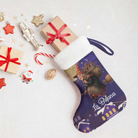 Italy Christmas Stocking La Befana Flying Over Winter Night - Wonder Print Shop