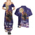Italy Christmas Couples Matching Summer Maxi Dress and Hawaiian Shirt La Befana Flying Over Winter Night - Wonder Print Shop