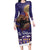 Italy Christmas Family Matching Long Sleeve Bodycon Dress and Hawaiian Shirt La Befana Flying Over Winter Night - Wonder Print Shop