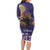 Italy Christmas Family Matching Long Sleeve Bodycon Dress and Hawaiian Shirt La Befana Flying Over Winter Night - Wonder Print Shop