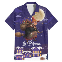 Italy Christmas Family Matching Mermaid Dress and Hawaiian Shirt La Befana Flying Over Winter Night - Wonder Print Shop