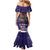 Italy Christmas Family Matching Mermaid Dress and Hawaiian Shirt La Befana Flying Over Winter Night - Wonder Print Shop