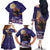Italy Christmas Family Matching Off The Shoulder Long Sleeve Dress and Hawaiian Shirt La Befana Flying Over Winter Night - Wonder Print Shop
