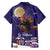 Italy Christmas Family Matching Off The Shoulder Long Sleeve Dress and Hawaiian Shirt La Befana Flying Over Winter Night - Wonder Print Shop