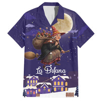 Italy Christmas Family Matching Off Shoulder Maxi Dress and Hawaiian Shirt La Befana Flying Over Winter Night - Wonder Print Shop