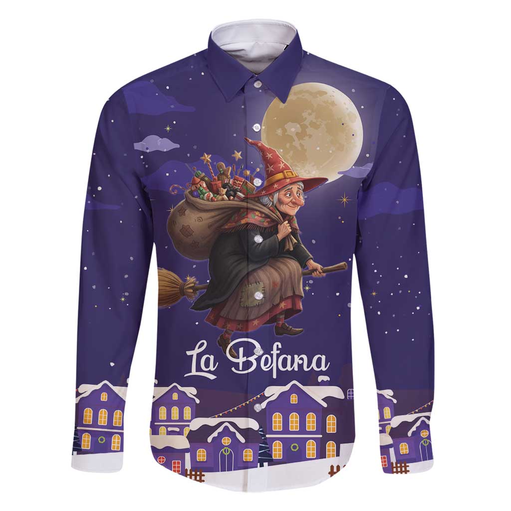 Italy Christmas Family Matching Off Shoulder Maxi Dress and Hawaiian Shirt La Befana Flying Over Winter Night - Wonder Print Shop