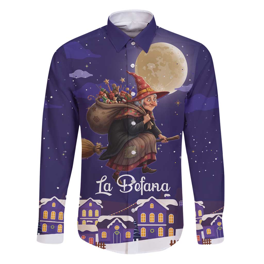 Italy Christmas Family Matching Puletasi and Hawaiian Shirt La Befana Flying Over Winter Night - Wonder Print Shop