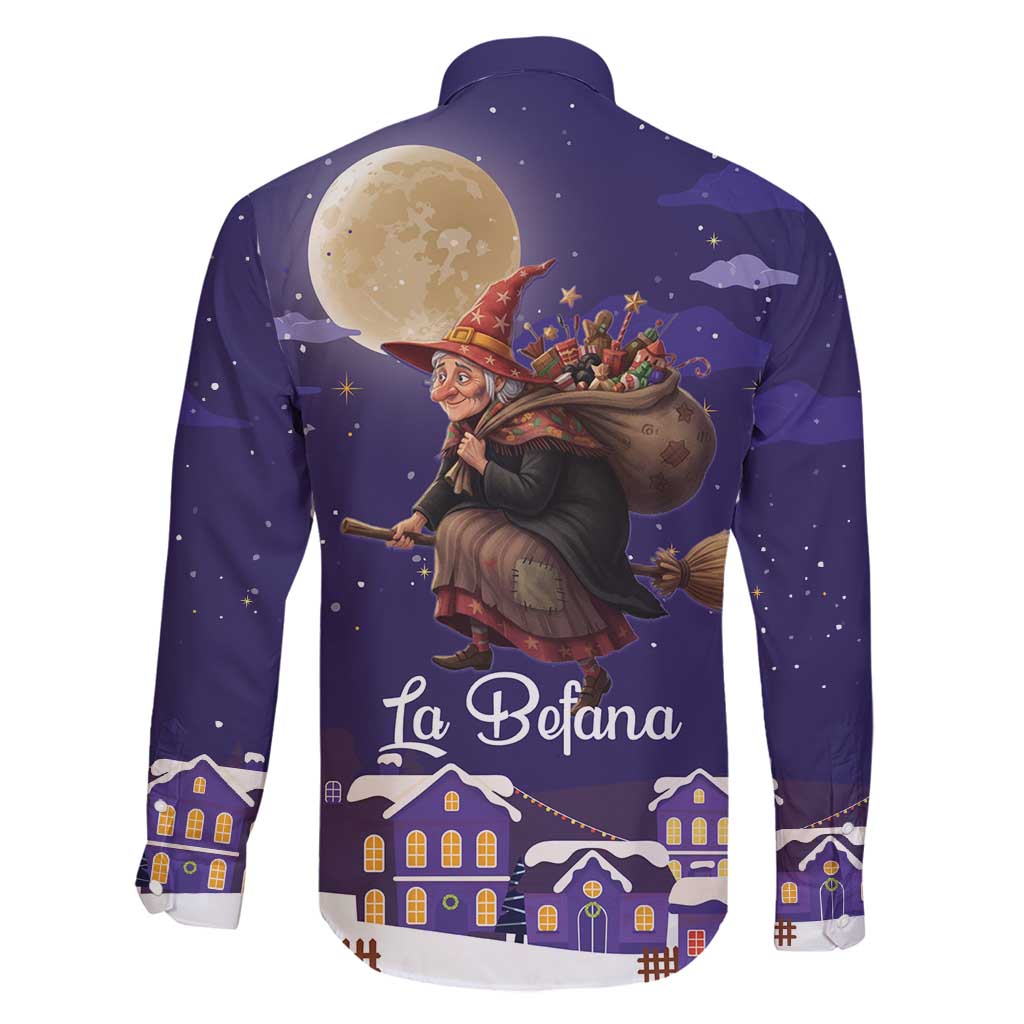 Italy Christmas Family Matching Puletasi and Hawaiian Shirt La Befana Flying Over Winter Night - Wonder Print Shop