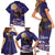 Italy Christmas Family Matching Short Sleeve Bodycon Dress and Hawaiian Shirt La Befana Flying Over Winter Night - Wonder Print Shop