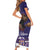 Italy Christmas Family Matching Short Sleeve Bodycon Dress and Hawaiian Shirt La Befana Flying Over Winter Night - Wonder Print Shop