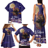 Italy Christmas Family Matching Tank Maxi Dress and Hawaiian Shirt La Befana Flying Over Winter Night - Wonder Print Shop
