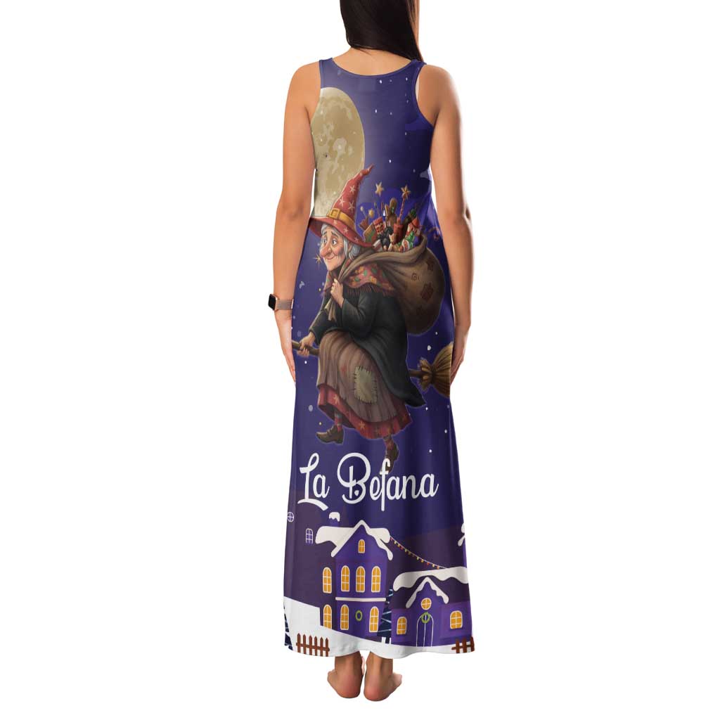 Italy Christmas Family Matching Tank Maxi Dress and Hawaiian Shirt La Befana Flying Over Winter Night - Wonder Print Shop
