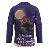 Italy Christmas Hockey Jersey La Befana Flying Over Winter Night - Wonder Print Shop