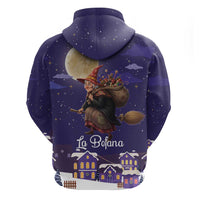 Italy Christmas Hoodie La Befana Flying Over Winter Night - Wonder Print Shop