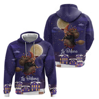 Italy Christmas Hoodie La Befana Flying Over Winter Night - Wonder Print Shop