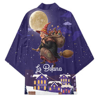 Italy Christmas Kimono La Befana Flying Over Winter Night - Wonder Print Shop