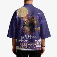 Italy Christmas Kimono La Befana Flying Over Winter Night - Wonder Print Shop