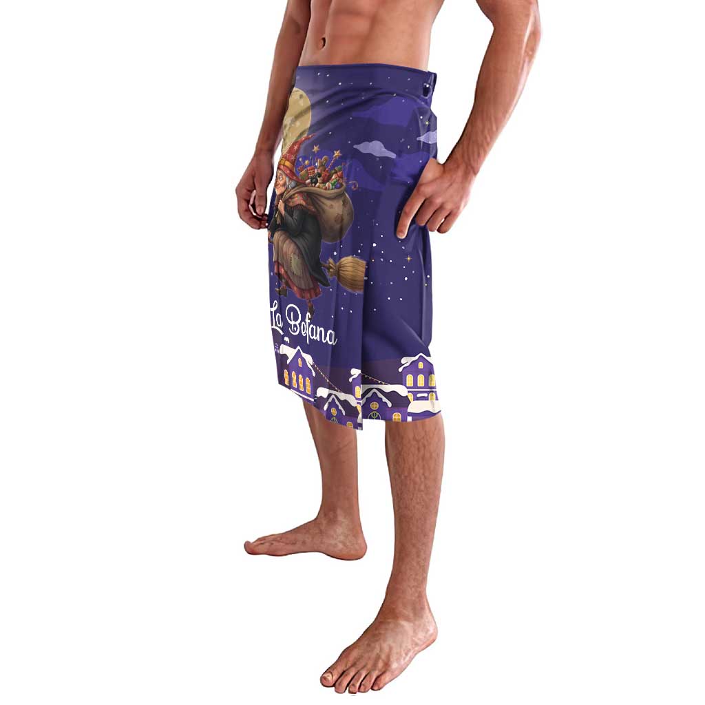 Italy Christmas Lavalava La Befana Flying Over Winter Night - Wonder Print Shop