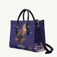 Italy Christmas Leather Bag La Befana Flying Over Winter Night - Wonder Print Shop