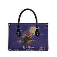 Italy Christmas Leather Bag La Befana Flying Over Winter Night - Wonder Print Shop