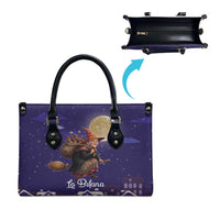 Italy Christmas Leather Bag La Befana Flying Over Winter Night - Wonder Print Shop