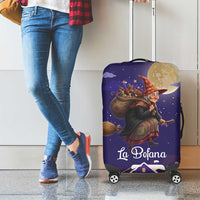 Italy Christmas Luggage Cover La Befana Flying Over Winter Night - Wonder Print Shop