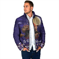 Italy Christmas Padded Jacket La Befana Flying Over Winter Night - Wonder Print Shop