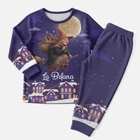 Italy Christmas Pajama Set La Befana Flying Over Winter Night - Wonder Print Shop