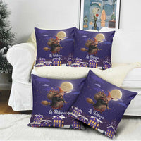 Italy Christmas Pillow Cover La Befana Flying Over Winter Night - Wonder Print Shop