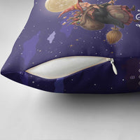 Italy Christmas Pillow Cover La Befana Flying Over Winter Night - Wonder Print Shop
