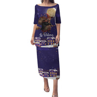 Italy Christmas Puletasi La Befana Flying Over Winter Night - Wonder Print Shop