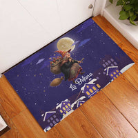 Italy Christmas Rubber Doormat La Befana Flying Over Winter Night - Wonder Print Shop