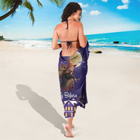 Italy Christmas Sarong La Befana Flying Over Winter Night - Wonder Print Shop