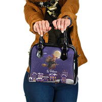 Italy Christmas Shoulder Handbag La Befana Flying Over Winter Night - Wonder Print Shop