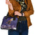 Italy Christmas Shoulder Handbag La Befana Flying Over Winter Night - Wonder Print Shop
