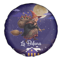 Italy Christmas Spare Tire Cover La Befana Flying Over Winter Night - Wonder Print Shop