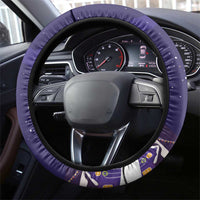 Italy Christmas Steering Wheel Cover La Befana Flying Over Winter Night - Wonder Print Shop