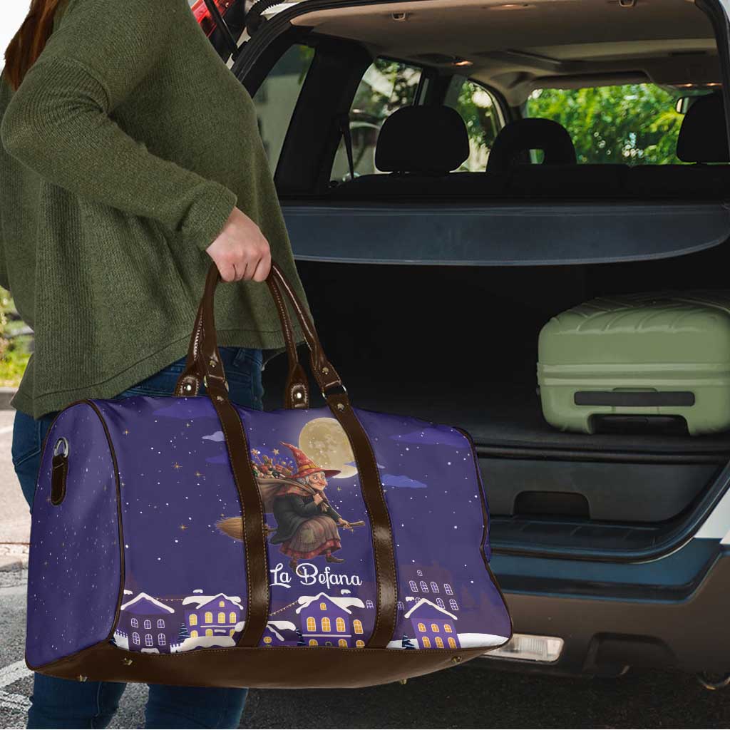 Italy Christmas Travel Bag La Befana Flying Over Winter Night - Wonder Print Shop