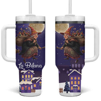 Italy Christmas Tumbler With Handle La Befana Flying Over Winter Night - Wonder Print Shop