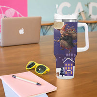 Italy Christmas Tumbler With Handle La Befana Flying Over Winter Night - Wonder Print Shop