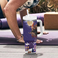 Italy Christmas Tumbler With Handle La Befana Flying Over Winter Night - Wonder Print Shop