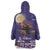 Italy Christmas Wearable Blanket Hoodie La Befana Flying Over Winter Night - Wonder Print Shop