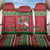 Italy Christmas Back Car Seat Cover Italian Map Poinsettia - Wonder Print Shop