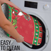 Italy Christmas Bathroom Set Italian Map Poinsettia - Wonder Print Shop