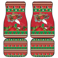 Italy Christmas Car Mats Italian Map Poinsettia - Wonder Print Shop
