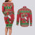 Italy Christmas Couples Matching Long Sleeve Bodycon Dress and Long Sleeve Button Shirt Italian Map Poinsettia - Wonder Print Shop